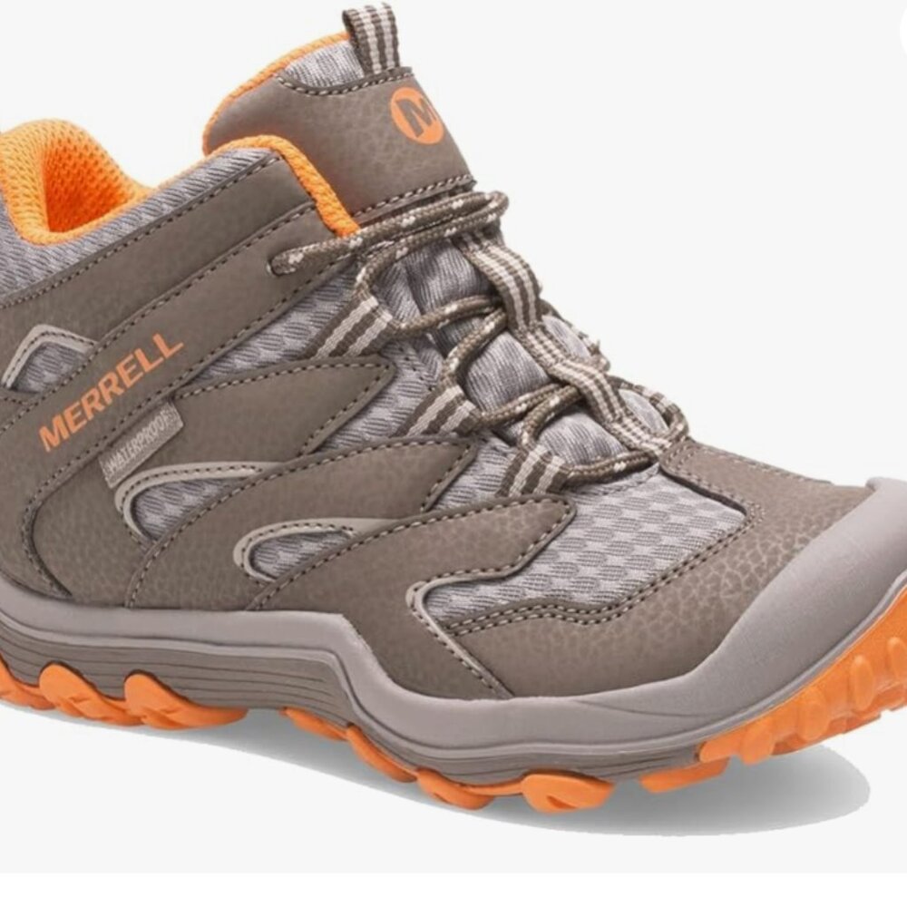 Merrell Kids Gray and Orange Trail Sneaker